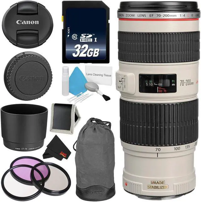 Main image of Canon EF 70-200mm f/4L is USM Telephoto Zoom Lens Bundle for Canon SLR Digital Cameras Intl Model - Advanced