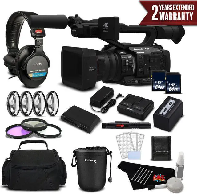 Main image of Panasonic AG-UX180 4K Premium Professional Camcorder International Version Deluxe Plus Warranty Bundle