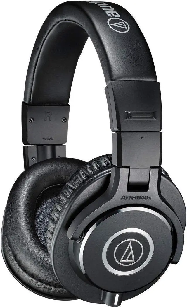 Alt view image 2 of 5 - Audio-Technica ATH-M40x Over-Ear Professional Studio Monitor Headphones with 6ave Cleaning Kit, Carrying Case and 1-Year
