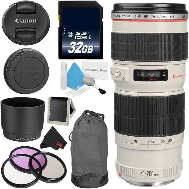 Main image of Canon EF 70-200mm f/4L USM Telephoto Zoom Lens Bundle for Canon SLR Digital Cameras Intl Model - Advanced