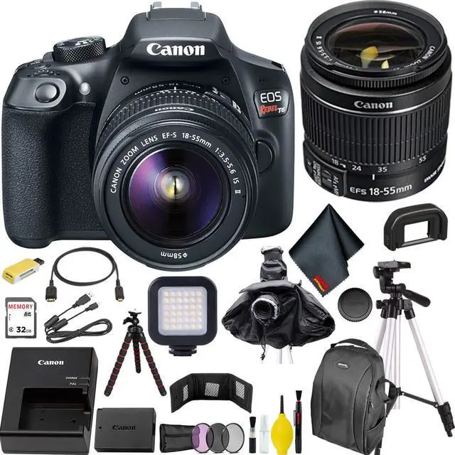 Main image of Canon EOS Rebel T6 DSLR Camera with 18-55mm Lens + LED Kit