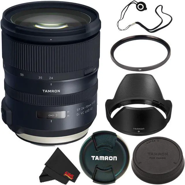 Main image of 6Ave Tamron SP 24-70mm f/2.8 Di VC USD G2 Lens Canon EF (International Model) + 82mm UV Filter + Lens Cap Keeper + Micro