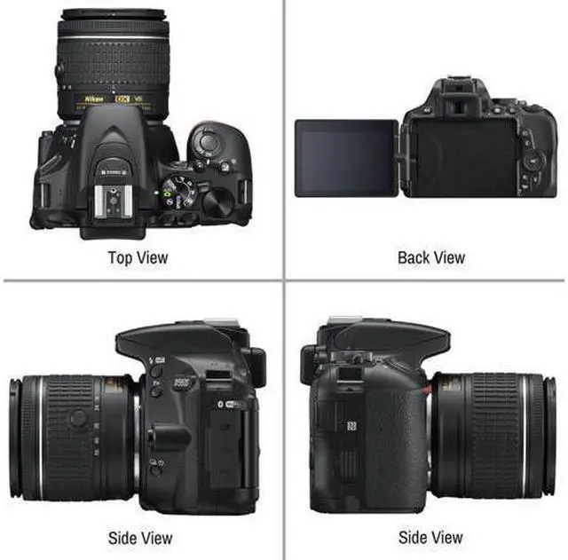 Alt view image 2 of 4 - Nikon D5600 DSLR Camera with 18-55mm Lens  and Nikon 70-300mm Lens  Tripod Memory Cards Carrying Case and Cleaning Kit  Combo