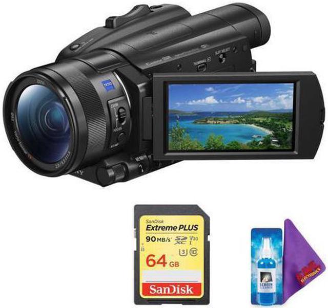 Sony FDR-AX700 4K Camcorder + Pro Memory Card - Newegg.com