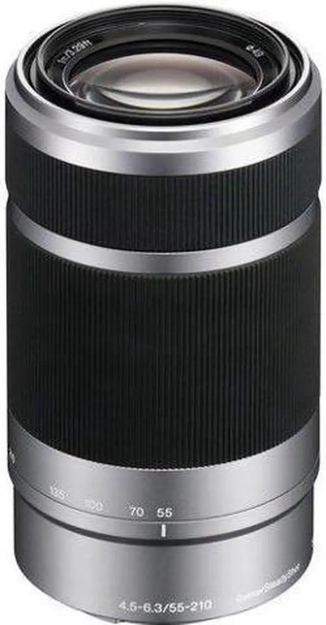 Alt view image 3 of 3 - Sony E 55-210mm (SEL55210) F4.5-6.3 OSS Lens for Sony E-Mount Cameras (Silver) With UV Filter, Cleaning Pen & CS Microfiber Cleaning Cloth