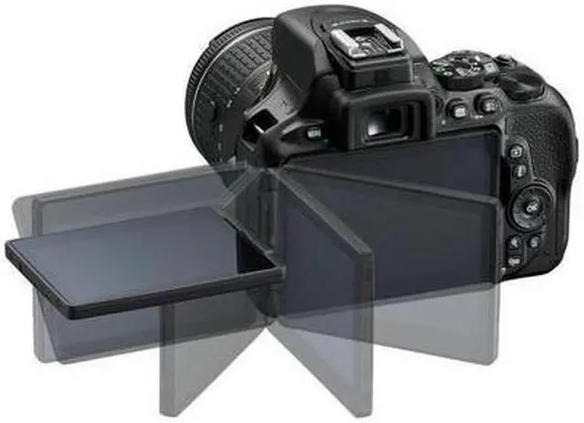 Alt view image 3 of 5 - Nikon D5600 DSLR Camera International Version (No Warranty) + Extra Battery + Extra Cleaning Cloth Bundle
