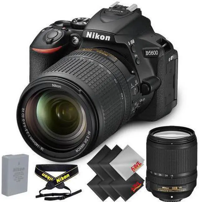 Main image of Nikon D5600 DSLR Camera with 18-140mm Lens International Version (No Warranty) + Professional Filter Kit Bundle