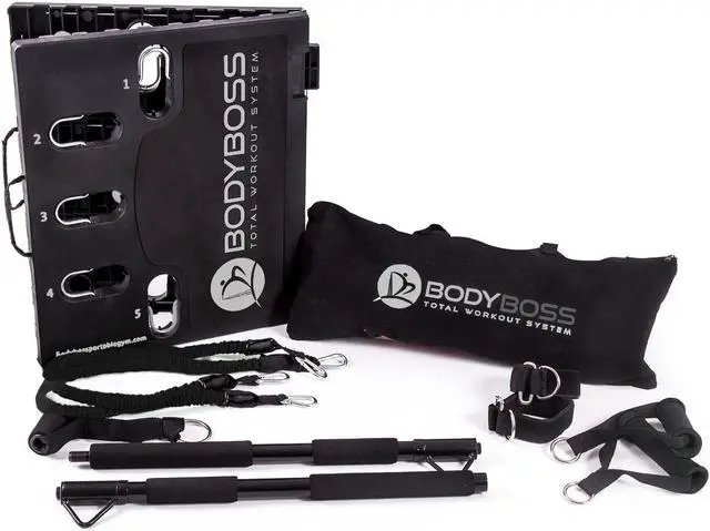 Alt view image 2 of 4 - BodyBoss Home Gym 2.0 - Full Portable Gym Home Workout Package - PKG4-Black