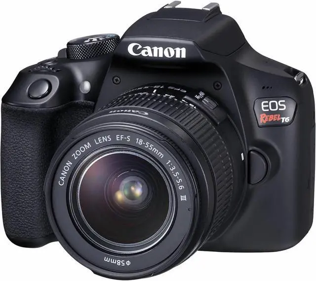 Main image of Canon EOS Rebel T6 18 Megapixel Digital SLR Camera with Lens - 18 mm - 55 mm - 3" LCD - 16:9 - 3.1x Optical Zoom - TTL - 5184 x 3456 Image - 1920 x 1080 Video - HDMI - PictBridge - HD Movie Mode - ...