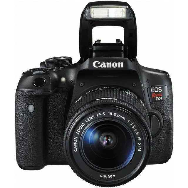 Alt view image 4 of 4 - Canon EOS Rebel T6i Digital SLR Camera Bundle with EF-S 18-55mm Lens with 32GB Memory Card + UV Filter Kit + More