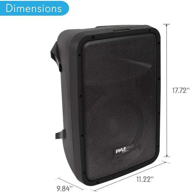 Alt view image 2 of 11 - Pyle PA Speaker DJ Mixer Bundle - 300 W Portable Wireless Bluetooth Sound System