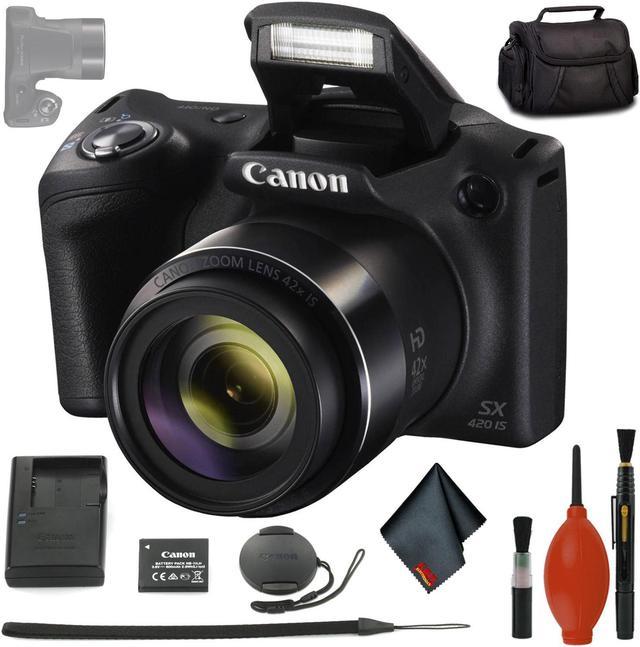 Canon PowerShot SX420 IS Digital Camera (Black) - Canon NB-11L Lithium-Ion  Battery - Lens Cap - Wrist Strap - CASE - Cleaning Kit