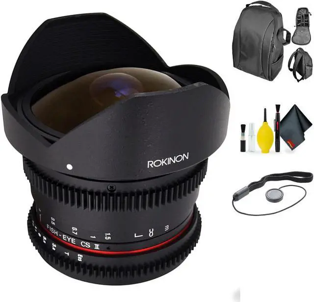 Main image of ROKINON 8MM T/3.8 CINE HD Nikon + Deluxe Lens Cleaning Kit