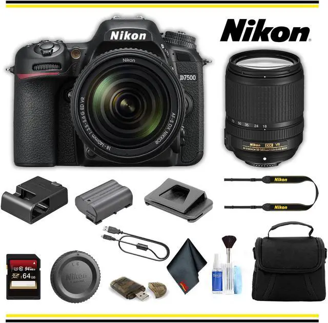 Alt view image 5 of 5 - Nikon D7500 DSLR Camera with 18-140mm Lens Starter Bundle - (Intl Model)