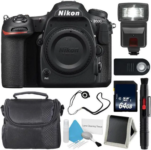 Alt view image 2 of 2 - Nikon D500 DSLR Camera (Body Only) (International Model)  + Carrying Case + Universal Wireless Remote Shutter Release Bundle