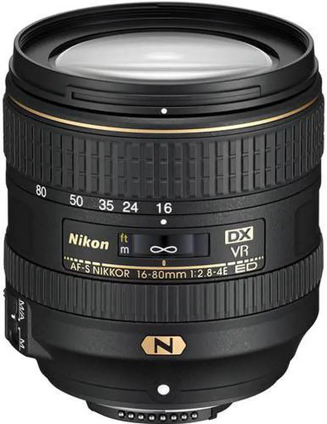 Alt view image 2 of 3 - Nikon AF-S DX NIKKOR 16-80mm f/2.8-4E ED VR Lens with Cleaning Kit, Filter Kit, Padded Lens Case, and Tripod (Renewed)