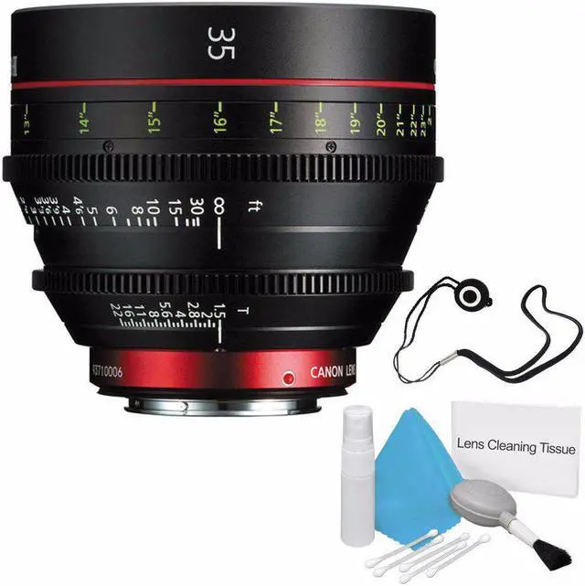 Main image of Canon CN-E 35mm T1.5 L F Cine Prime Lens EF Mount (International Model ) + Deluxe Cleaning Kit + Lens Cap Keeper 6AVE Bundle 2