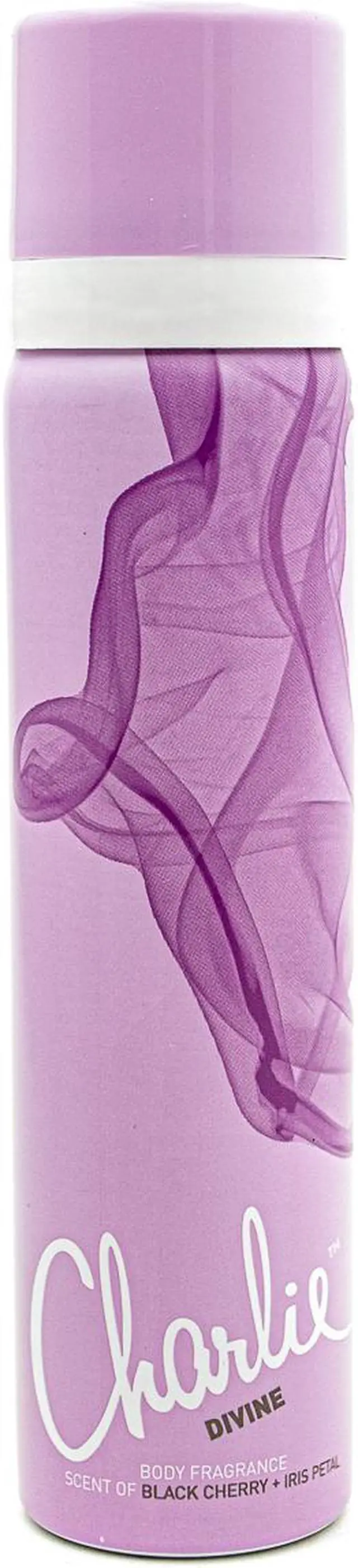 Main image of Revlon Charlie DIVINE Body Fragrance Spray, Black Cherry + Iris Petal 2.5 fl oz