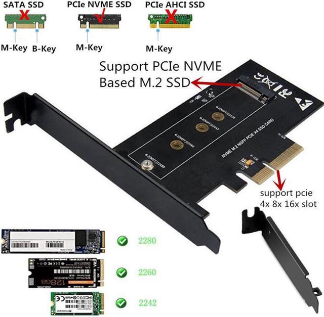 PCIe SSD Adapter x4 PCIe 3.0 NVMe M-Key PCIe Based M.2 SSD SSD to PCIe x4 for Samsung 970 EVO, PM961, 960 EVO, SM961, PM951, sm951, INTEL 600P, liteon T10