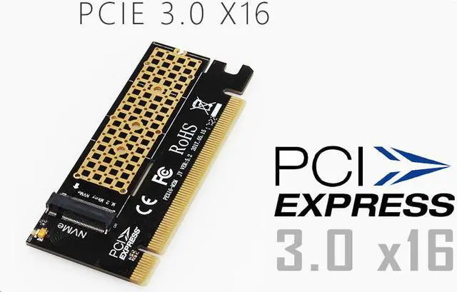 Alt view image 3 of 7 - M.2 NGFF PCIe SSD to PCIe 3.0 x16 Adapter Controller Card, Support M.2 M Key (NVMe or AHCI) Solid State Drive Type 2280 2260 2242 2230 Converter to Desktop PCI Express not for SATA NGFF SSD