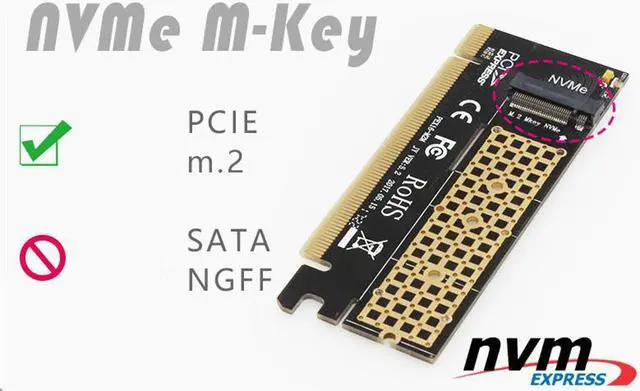 Alt view image 5 of 7 - M.2 NGFF PCIe SSD to PCIe 3.0 x16 Adapter Controller Card, Support M.2 M Key (NVMe or AHCI) Solid State Drive Type 2280 2260 2242 2230 Converter to Desktop PCI Express not for SATA NGFF SSD