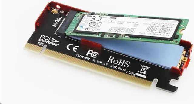 Alt view image 2 of 7 - M.2 NGFF PCIe SSD to PCIe 3.0 x16 Adapter Controller Card, Support M.2 M Key (NVMe or AHCI) Solid State Drive Type 2280 2260 2242 2230 Converter to Desktop PCI Express not for SATA NGFF SSD