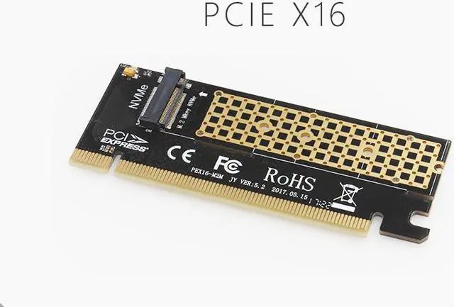 Alt view image 7 of 7 - M.2 NGFF PCIe SSD to PCIe 3.0 x16 Adapter Controller Card, Support M.2 M Key (NVMe or AHCI) Solid State Drive Type 2280 2260 2242 2230 Converter to Desktop PCI Express not for SATA NGFF SSD