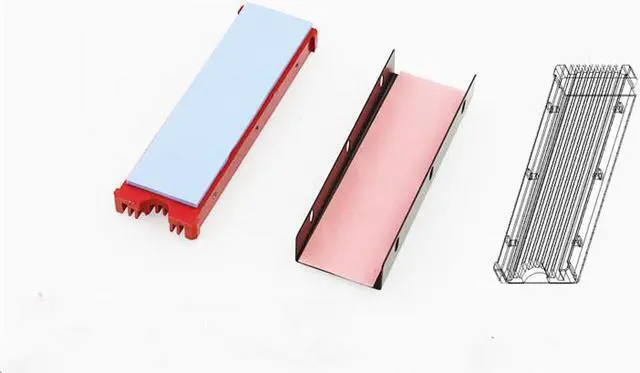 Alt view image 6 of 7 - M.2 NVMe Heatsink for SM951 SM961 950PRO XP9410 M.2 SSD Cooling Heatsink