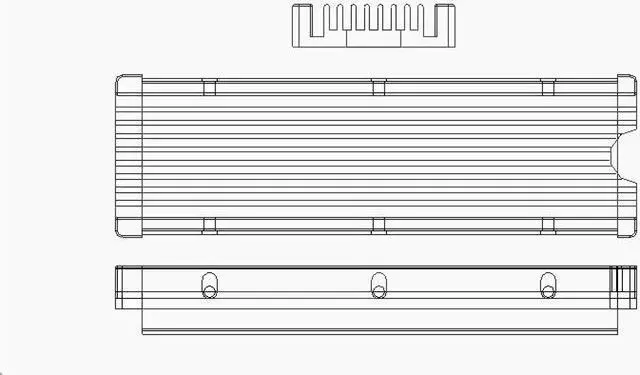 Alt view image 4 of 7 - M.2 NVMe Heatsink for SM951 SM961 950PRO XP9410 M.2 SSD Cooling Heatsink