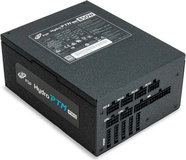 Alt view image 3 of 13 - FSP Hydro PTM Pro 850W 80 Plus Platinum Full Modular ATX 12V Power Supply (HPT2-850M)