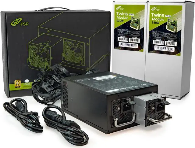 Alt view image 4 of 6 - FSP Twins Pro ATX PS2 1+1 Dual Module 900W 80 PLUS GOLD Hot-swappable Redundant Digital Power Supply with Guardian Monitor Software (Twins Pro 900)