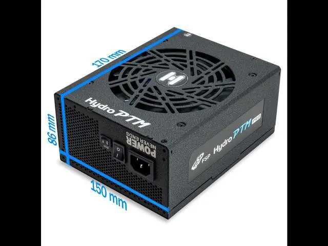 Alt view image 3 of 14 - FSP Hydro PTM Pro 750W 80 Plus Platinum Full Modular ATX 12V Power Supply (HPT2-750M)