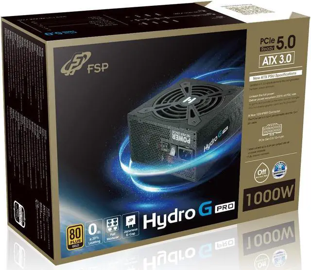 Alt view image 6 of 7 - FSP Hydro G PRO 850W, ATX3.0 & PCIe 5.0 (Gen 5) , 80 Plus Gold Power Supply (HG2-850,Gen5)