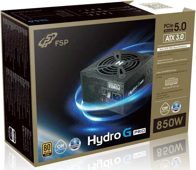Alt view image 6 of 14 - FSP Hydro G PRO 1000W, ATX3.0 & PCIe 5.0(Gen 5), 80+ Gold Power Supply (HG2-1000, Gen5)