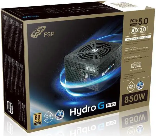 Alt view image 6 of 6 - FSP Hydro G PRO 850W, ATX3.0 & PCIe 5.0 (Gen 5) , 80 Plus Gold Power Supply (HG2-850,G5T)