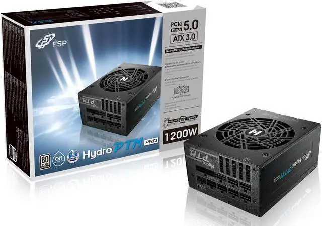 Alt view image 6 of 6 - FSP Hydro PTM PRO 1200W, ATX3.0 & PCIe 5.0 (Gen 5) , 80 Plus Platinum Power Supply (HPT2-1200M, G5T)