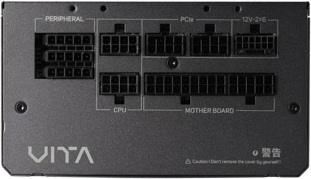 Alt view image 3 of 6 - FSP VITA GM 850W, Computer Power Supply, Fully Modular PSU, ATX 3.1 & PCIe 5.1 12V-(2X6) (VITA-850GM) 850W