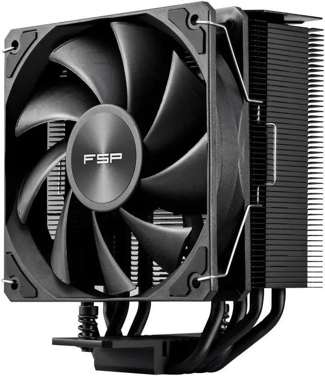 Alt view image 3 of 6 - FSP NP5 Black CPU Cooler,120mm Quiet Fan,4 Copper Heat Pipes Compitable with Latest CPU LGA 1851/1700 / 1200 and AM4 / AM5 with 3 Years Warranty (NP5-Black)