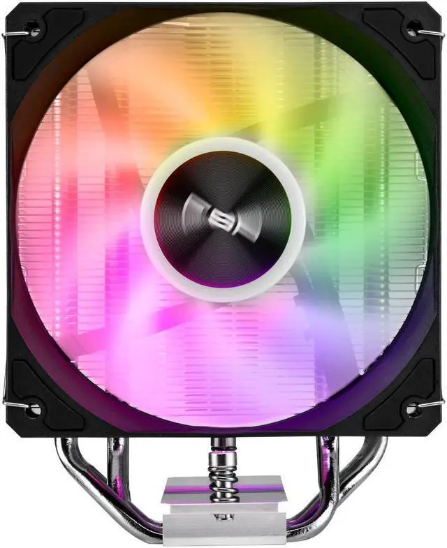Alt view image 3 of 6 - FSP NP5 CPU Cooler, 120mm ARGB Fan, 4 Copper Heat Pipes, Quiet Operation, and Universal Compatible with Latest CPU LGA 1851/1700 / 1200 and AM4 / AM5 with 3 Years Warranty (NP5-ARGB)