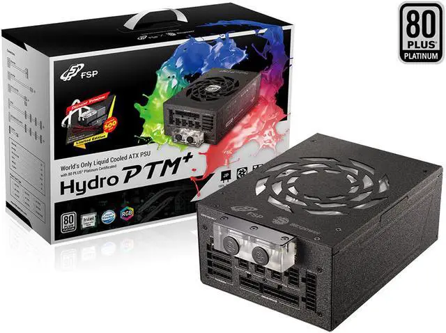 Main image of FSP Hydro PTM+ 1200W Liquid-Cooled PSU with RGB Lights in Water Block & 80PLUS Platinum Certified Full Modular ATX12V/EPS12V (HPTM+ 1200W)