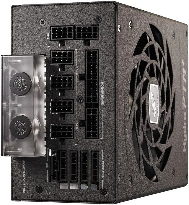 Alt view image 2 of 7 - FSP Hydro PTM+ 1200W Liquid-Cooled PSU with RGB Lights in Water Block & 80PLUS Platinum Certified Full Modular ATX12V/EPS12V (HPTM+ 1200W)