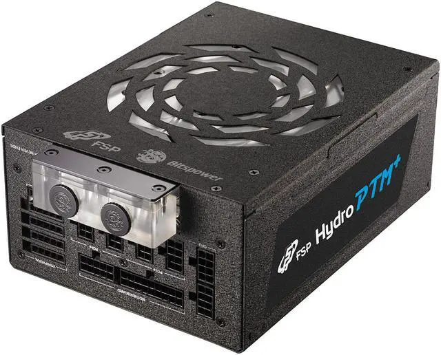 Alt view image 3 of 7 - FSP Hydro PTM+ 1200W Liquid-Cooled PSU with RGB Lights in Water Block & 80PLUS Platinum Certified Full Modular ATX12V/EPS12V (HPTM+ 1200W)