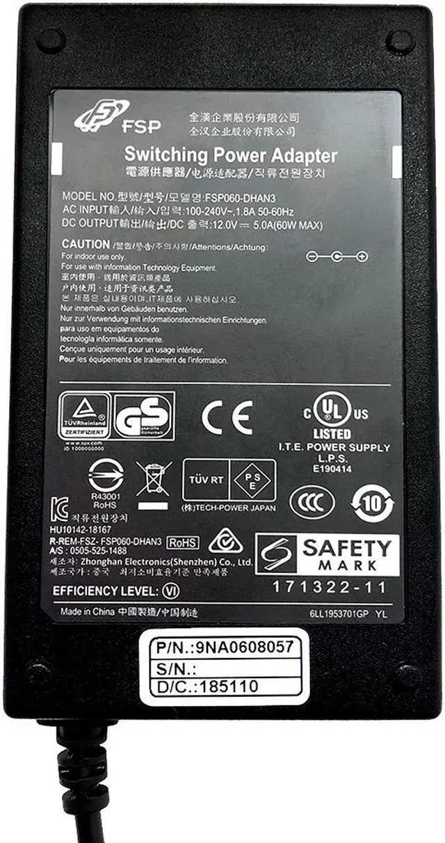 Alt view image 4 of 4 - FSP Group 60W 12V 5A Power Adapter Replacement for FSP060-DIBAN2 (FSP060-DHAN3-R)