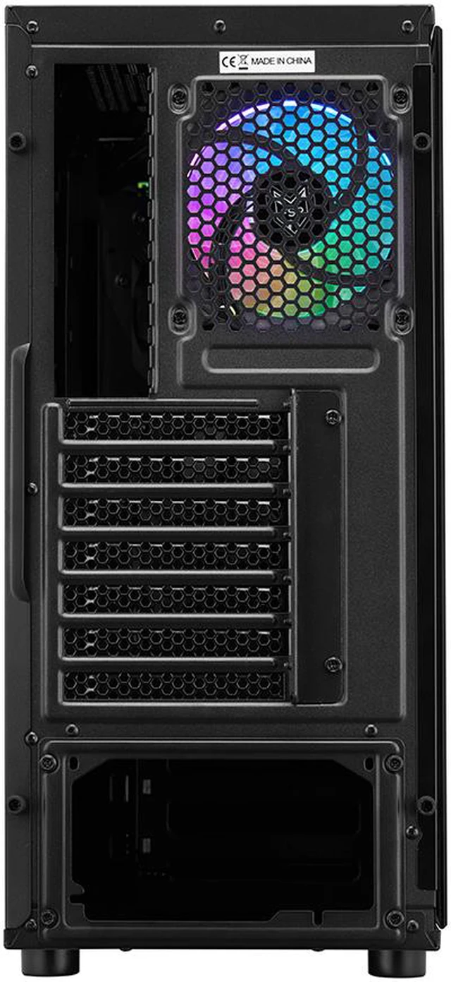 Alt view image 4 of 6 - FSP ATX Mid Tower PC Gaming Case with a Translucent Tempered Glass Side Panel and 1 ARGB Fan & Light Bar (CMT350)