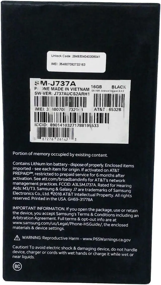 Alt view image 3 of 7 - Samsung Galaxy J7 (2018) 16GB J737A GSM Unlocked 4G LTE 5.5" Super AMOLED 2GB RAM 13MP Smartphone - Black