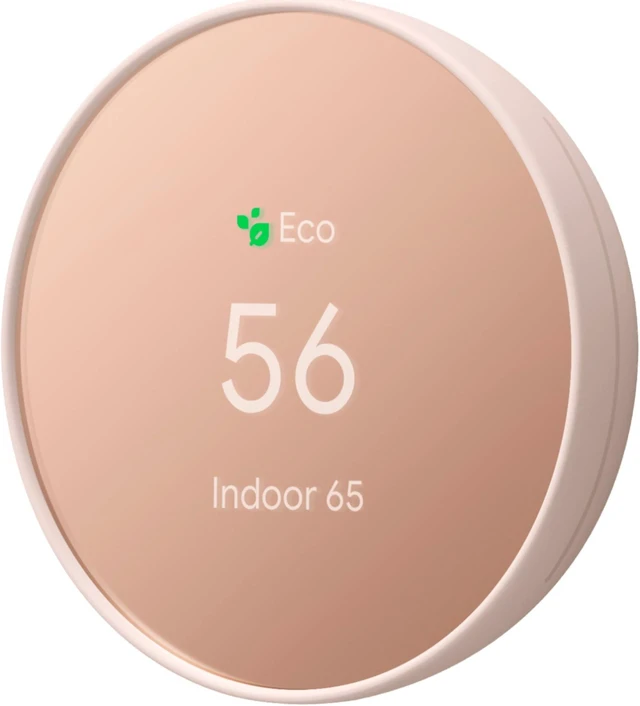 Alt view image 7 of 7 - Nest GA02082-US Programmable Smart Wi-Fi Thermostat for Home - Sand