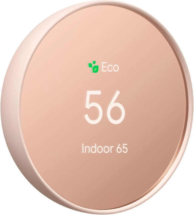 Alt view image 5 of 7 - Nest GA02082-US Programmable Smart Wi-Fi Thermostat for Home - Sand