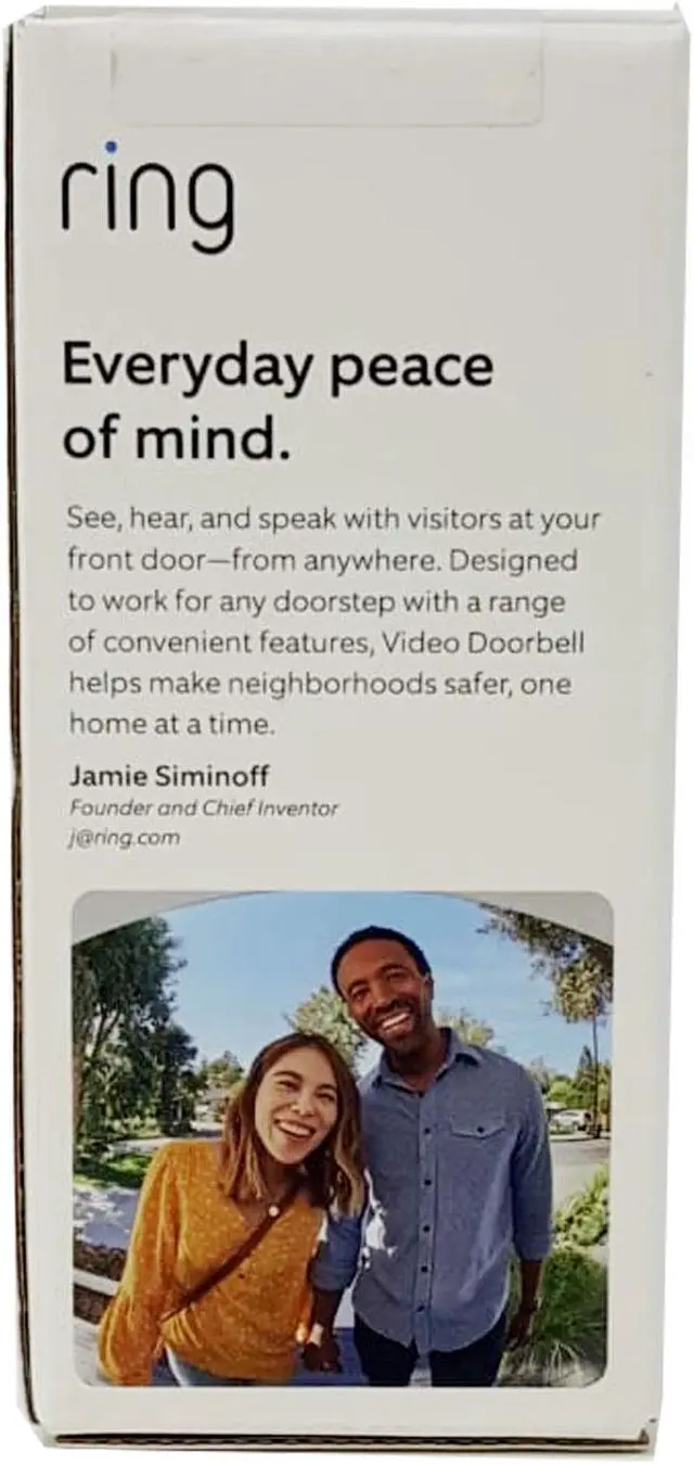 Alt view image 4 of 9 - Ring Video Doorbell - 1080p HD video - 2nd Gen – Satin Nickel  B08N5NQ869