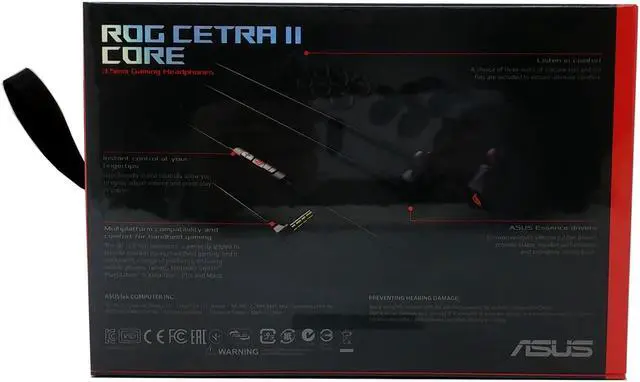 Alt view image 6 of 10 - ASUS ROG CETRA II CORE  in-Ear Gaming Headphones with liquid silicone rubber (LSR) drivers and a 3.5 mm connector compatible with PCs, laptops, mobile phones, ROG Phone 5, PlayStation 5, Xbox Series