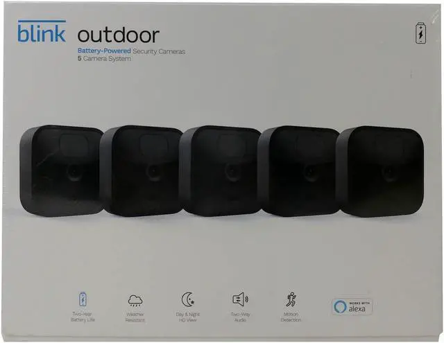 Alt view image 6 of 11 - Blink Outdoor – wireless, weather-resistant HD security camera with two-year battery life and motion detection – 5 camera kit